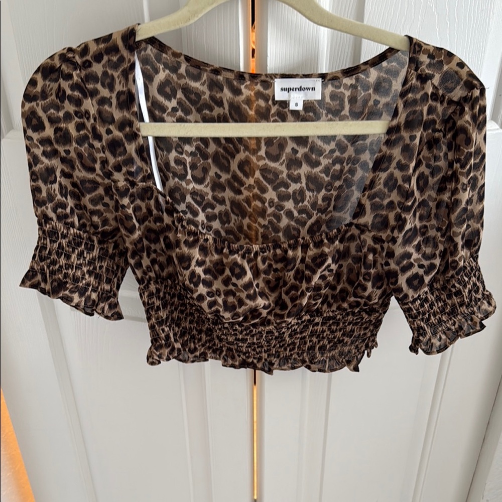 Superdown Leopard Print Women's Top